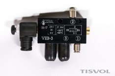 Electroválvula 3 vías N.O. con conector bayoneta VEB-3B