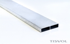 120*25mm Rectangular aluminium profile with rib.