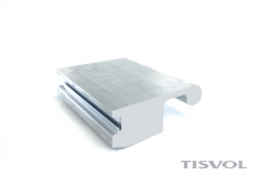 Perfil aluminio marco universal con bisagra