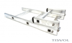 Escalera aluminio abatible 4 peldaños